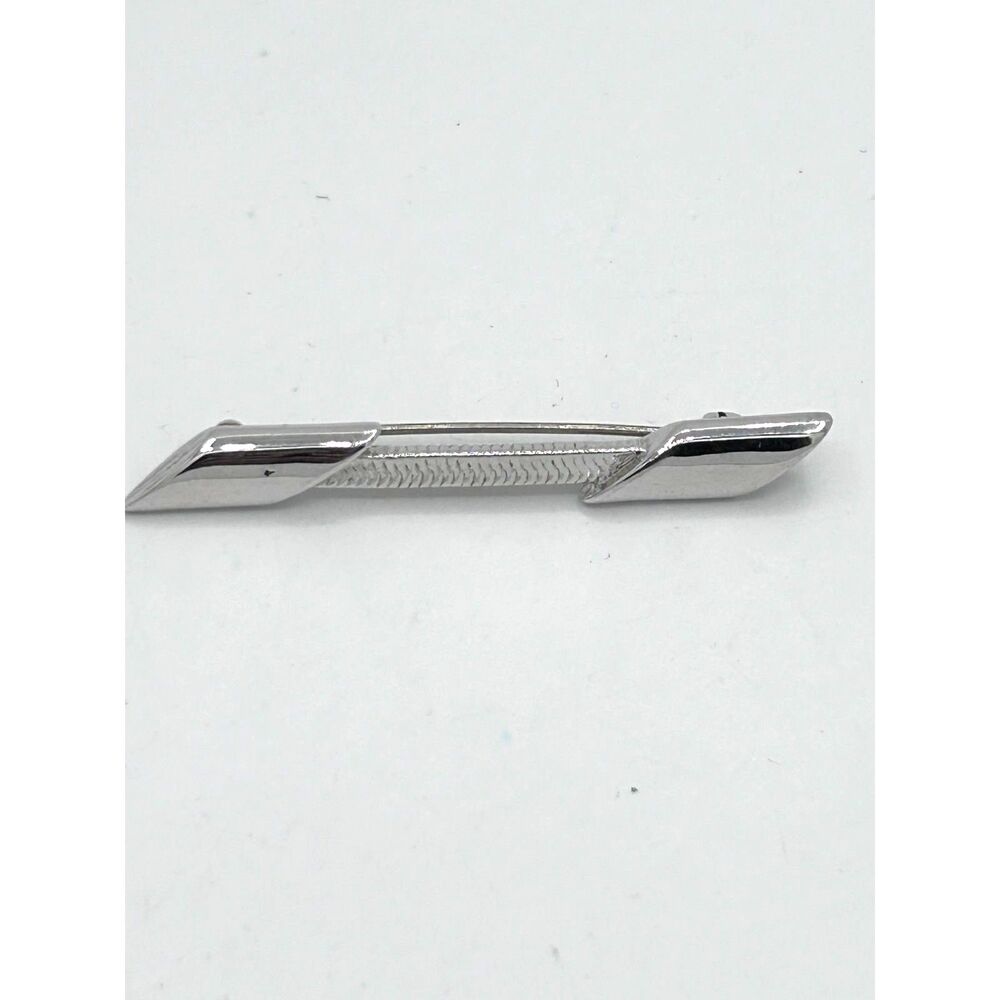Vintage Monet Modernist Lapel pin - silver tone